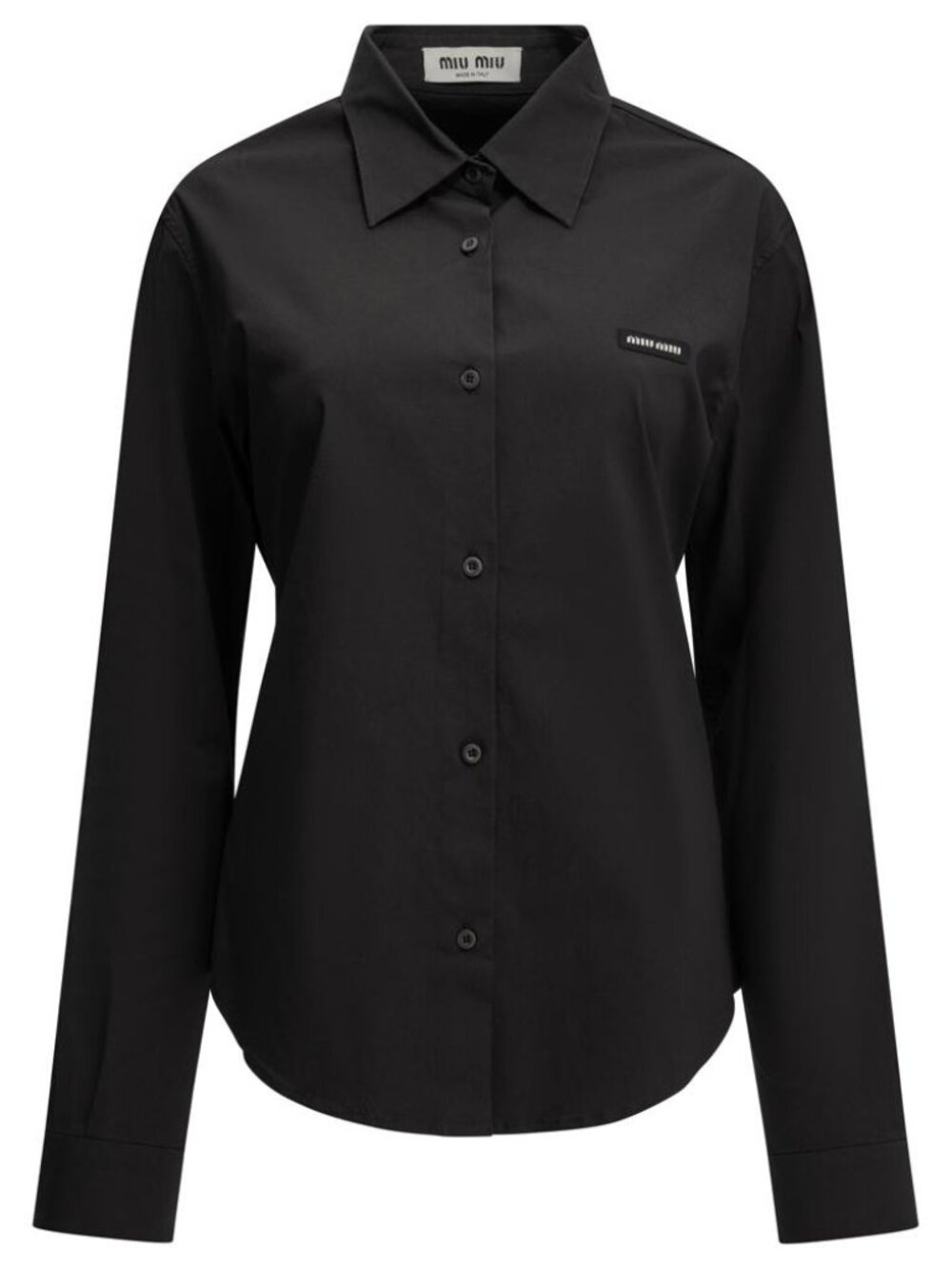 Miu Miu Casual Stretch Shirt With Logo Tag Size 42 Women
